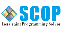 制約最適化ソルバー SCOP (Solver for COnstraint Programming) は，大規模な制約計画問題を高速に解くためのソルバーです．